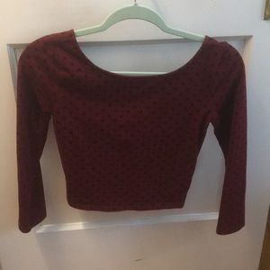 Cropped long sleeve shirt